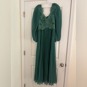 ASOS Elegant Green Lace Detail Dress